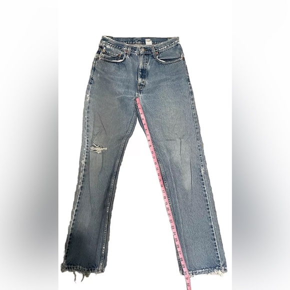 1999 Levi’s 32x32 505 Straight Leg Men’s Jeans Distressed Broken-in Y2K - Picture 12 of 12